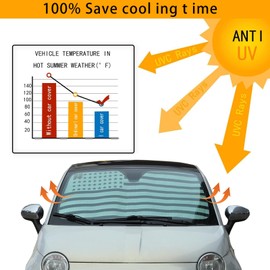 Windshield Sunshade Compatible with Fiat 500 2010-2024 ，Front Window Sun Visor Protector,UV Protection Heat Insulation Windshield Sun Shade (Style B)