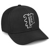 Daxton Premium Mid Profile Hat Semi Curved Visor Black Cap