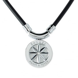 BANDEL Healthcare Necklace Earth (black x silver) HLCNEBS47 18.5 inches (47 cm)
