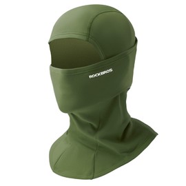 ROCKBROS Cold Weather Balaclava Ski Mask for Men Windproof Thermal Winter Scarf Mask Women Neck Warmer Hood Olive drab