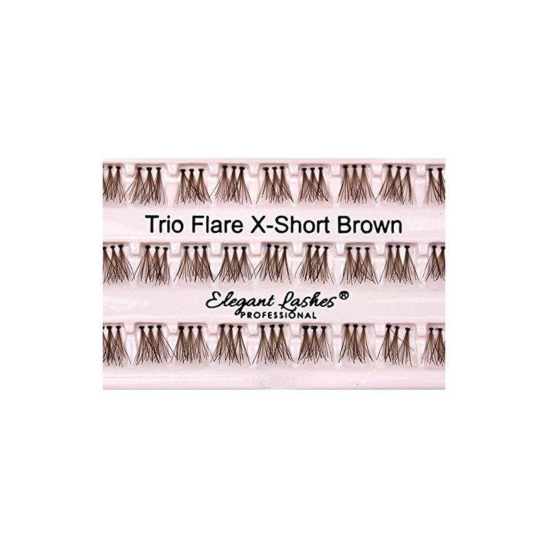 Elegant Lashes Trio Flare - X-SHORT Brown Individual Lashes (Single