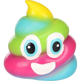 Flamingo Toy for Dog Tish Latex Laughing Poo 11 x 8 x 11.3 cm Rainbow Colours with Squeaker