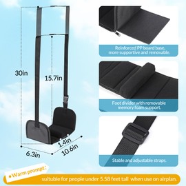 Portable Foot Hammock,Adjustable Leg Rest for Plane Travel to Keep Feet Preventing Squeesing, Foot Rest with Extended Adjustment Strap,Under Desk Footrest Attachmen to Relax Legs