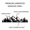 Damwot 2PCS Snow Mountain Tree Decal Stickers, Black Vinyl Automotive