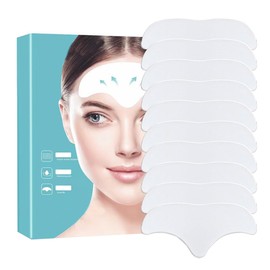 GXGM 10 Stück Stirnfaltenpflaster, Zornesfalte Pflaster, Anti Falten Pflaster, Anti-Falten-Pflaster mit Kollagen für das Gesicht über Nacht zur Glättung von feinen Linien & Stirnfaltenbehandlung