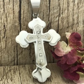 Unbranded Cross Necklace, Stainless Steel Cross Necklace, Religious Jewelry-FREE ENGRAVING
