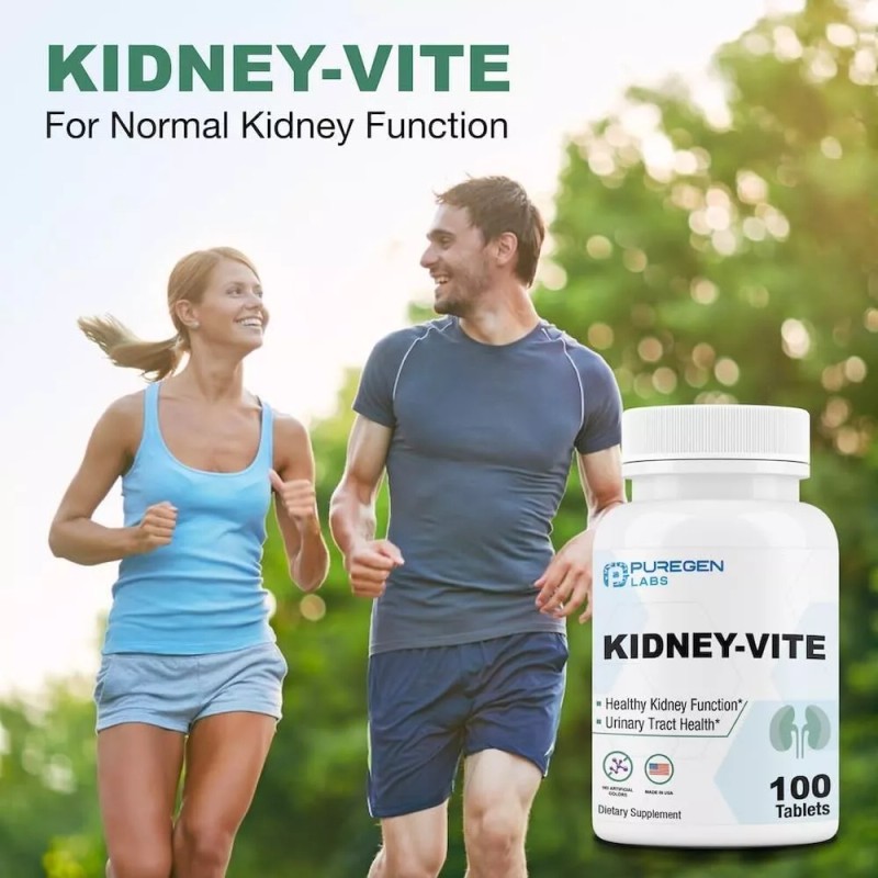 Puregen Labs Kidney-Vite *Premier Kidney, Renal Support* 100 Vegetarian Tablets