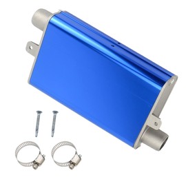 AQXMIOE Diesel Heater Exhaust Silencer Muffler with Clamp, 24mm/ 0.94In Upgraded Aluminum Alloy Parking Heater Muffler Fit for Eberspacher Webasto Reducing Noise with Screws - Blue