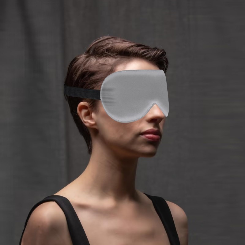 iRboWou Sleep Mask Eye Mask 2 Pack (Gray)
