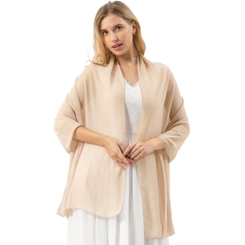 Bridesmay Chiffon Elegant Stole Scarf for Dress in Various Colours
