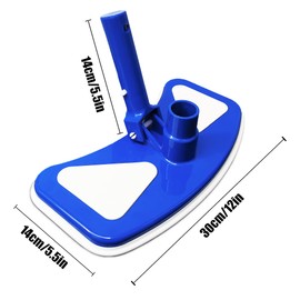 SUNYPLAY Pool Vacuum Head Weighted Butterfly with Bottom Nylon Brushes, 11" Pool Vacuum for Vinyl Lined Pools