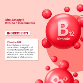 Metil-B12 Sublinguale - Vitamina B12 in forma di metilcobalamina, alto dosaggio, rapido assorbimento, sublinguale Senza Glutine e vegano, 60 compresse