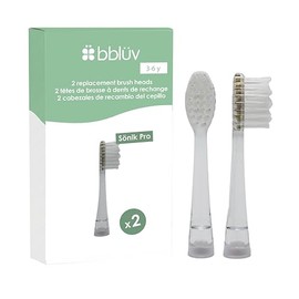 bblüv Sönik Pro Replacement Brush Heads Pack of 2 for 4-Stage Sonic Toothbrush | Hygienic Baby & Toddler Oral Care | Ultra-Soft Bristles, BPA-Free Kid