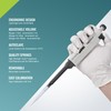 LACHOI Micropipeta 100-1000μl Lab Pipettor monocanal ajustable volumen variable, pipetetas