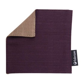 fabrizm 1083_pur-pur Coasters Made in Japan, 3.9 x 3.9 inches (10 x 10 cm), Reversible Edo Purple x Sepia