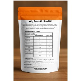 Cures For Life Pumpkin Seed Oil with Saw Palmetto – 3000mg Per Serving, 300 Softgels | Cold Pressed Virgin Oil | Supports Prostate, Bladder, Urinary & Hair Health | Non-GMO