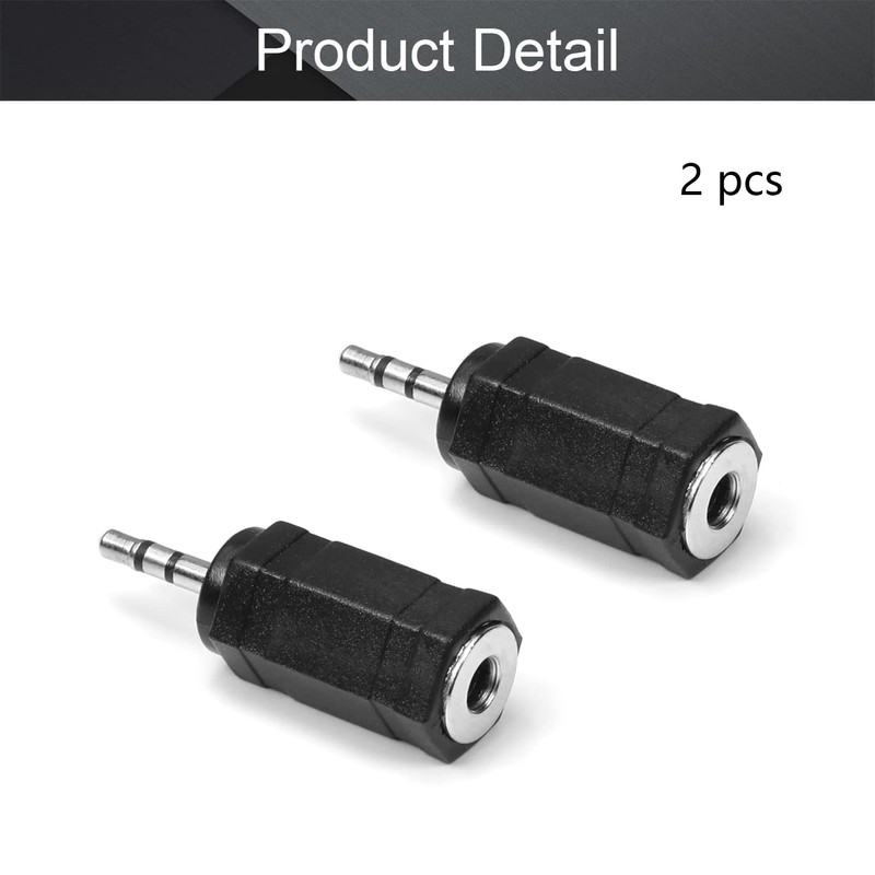 Fielect 2.5mm Male to 3.5mm Female Stereo Audio Jack Adapter