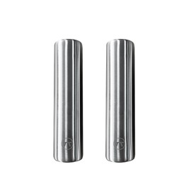 Outset Stainless Steel Cylinder Ice Packs, Set of 2 Reusable Travel Coolers, 6.3" x 1.6”
