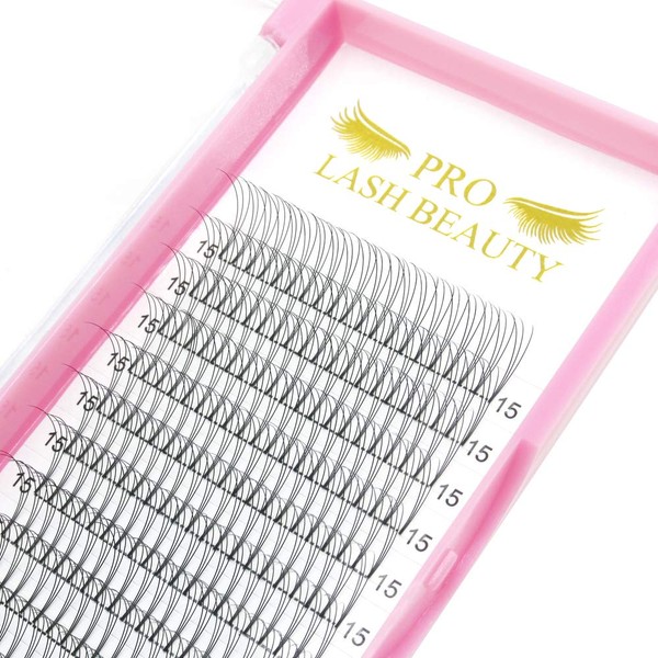 Premade Fans Eyelash Extensions 3D-D-0.07-10 Short Stem Premade Volume Eyelash