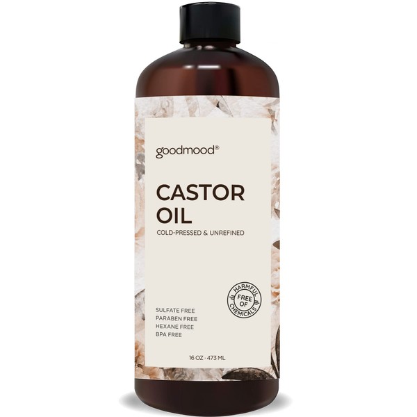 GoodMood Castor Oil 16 oz, Multipurpose, 100% Pure Castor Oil