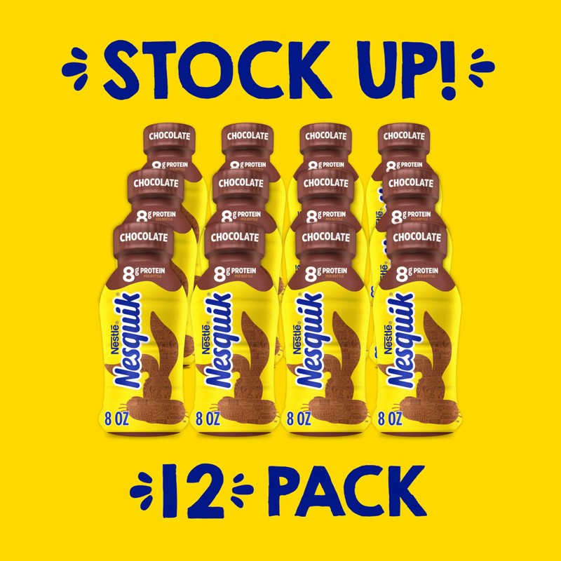 Nesquik Chocolate Lowfat Milk Ready to Drink 12 Pack of