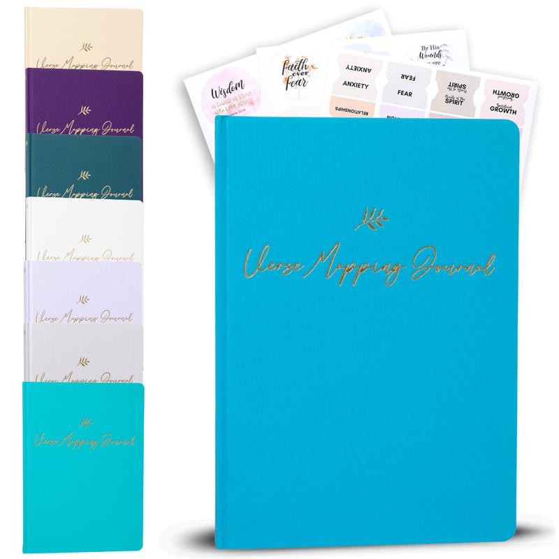 Linen Bible Verse Mapping Journal with Beautiful Gift Box -