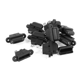 10 Pcs Auto ATC Blade Standard Fuse Holder Seat for Car Boat Truck SUV with Cover Black