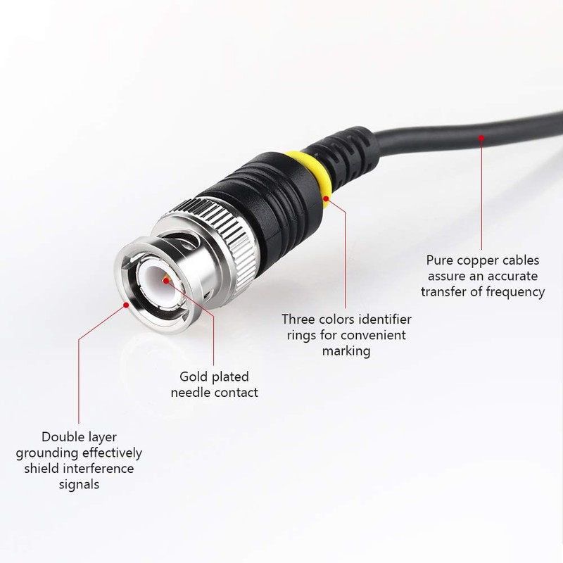 Micsoa Oscilloscope Probes - BNC to Alligator Clips, Mini Test