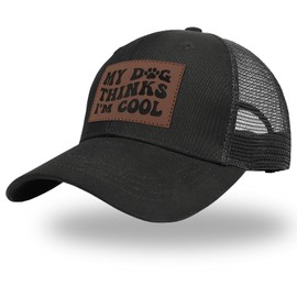 pbgtywd My Dog Thinks Im Cool Hat Dog Dad Gifts for Men Women Black Baseball Cap