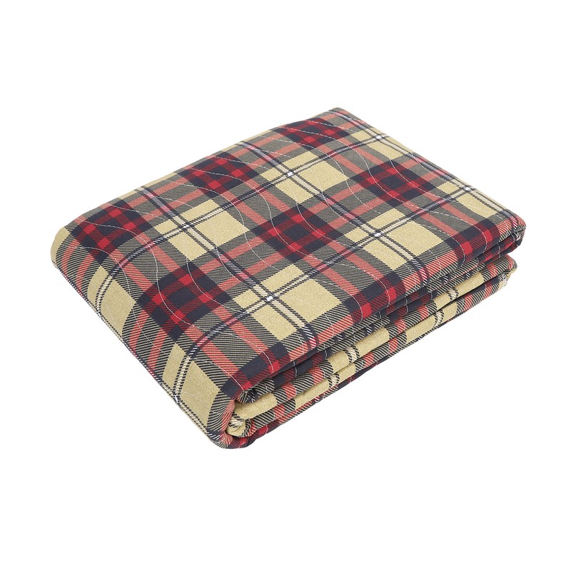 Incontinence Bed Pads Stain Masking Washable Reusable Plaid Underpads for