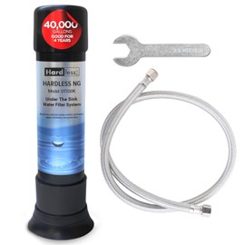 Hardless NG Under The Sink Water Filter - Removes Chlorine, Sediment, & Impurities for Cleaner, Better Tasting Water, Dual-Stage Filtration - Good for 4-Year Lifespan or 40,000 Gallons Capacity