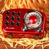 YUMEOUTU Vintage FM Radio with Retro Bluetooth Speaker Red Old