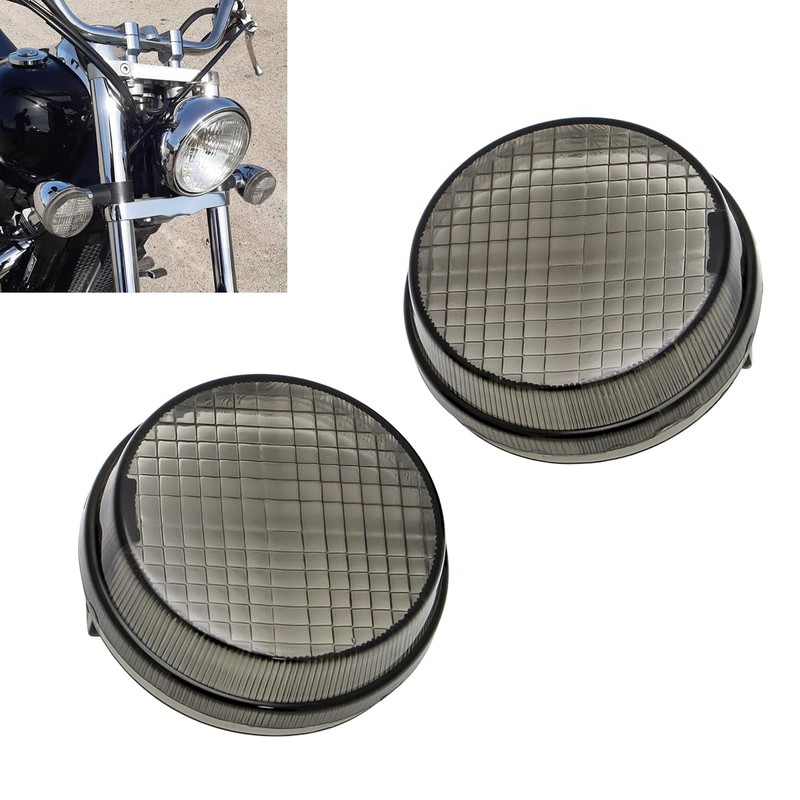2 pcs Smoked Turn Signal Light Lens Covers Turn Signals