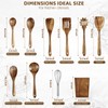 Wooden Spoons for Cooking - 11 Piece Natural Teak Wood
