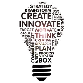 Create Innovate Office Wall Décor Inspirational Stem Window Classroom Wall Decal School Art Business Motivational Sticker Science Light Bulb Teacher Gift(ig5071) (S 11 in X 19.25 in, Matte Black)