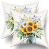Uynfident Sunflower Throw Pillow Cover 16x16inch Set of 2 Spring