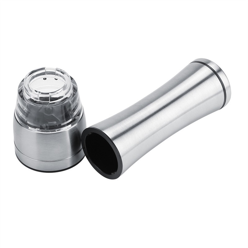 Stainless Steel & Acrylic Manual Salt & Pepper Mill Grinder