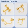 CRAFTYMELODY Pack of 60 Ear Clip Converters 2 Coloured Brass