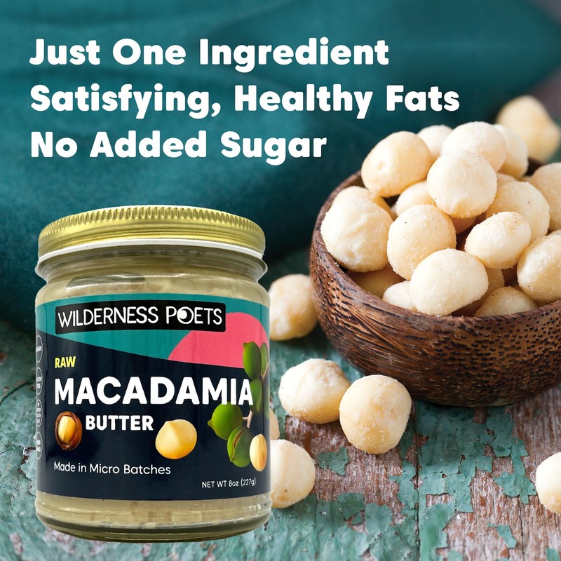 Wilderness Poets, Raw Macadamia Nut Butter - Vegan, No Salt