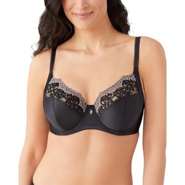 Wacoal Women's Side Note Full Figure Underwire Bra, Black, 38DDD
