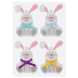 Easter Bunny 3D Stickers for Journaling, Scrapbooking, Cardmaking, Arts & Crafts - 4 Pieces