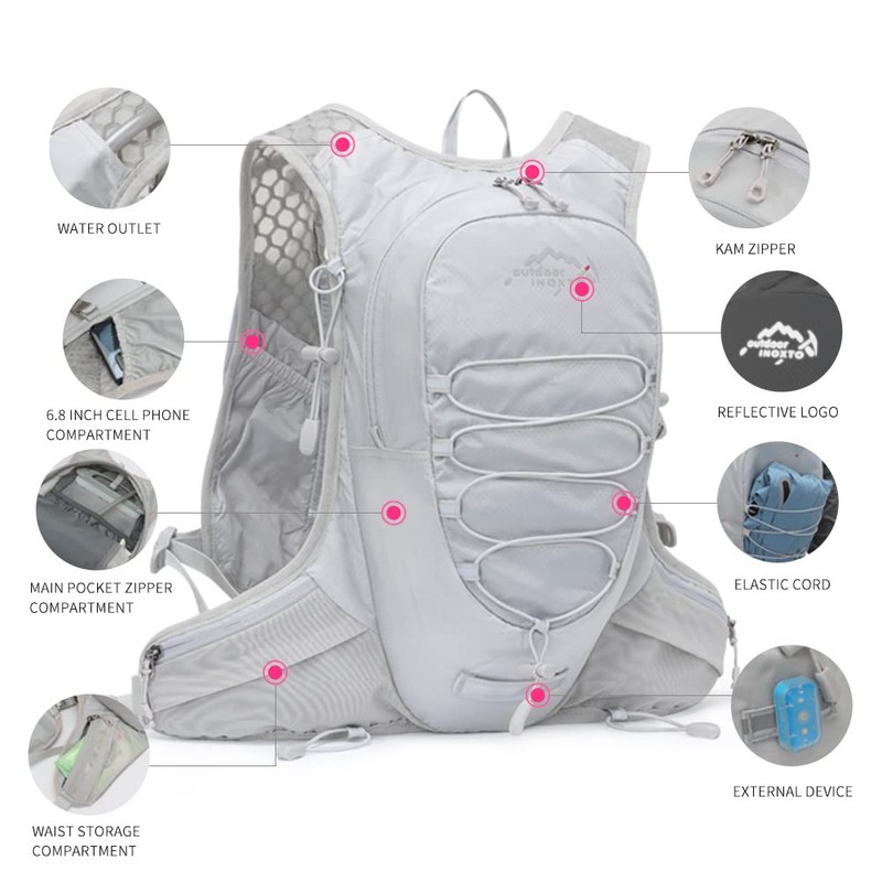 IX INOXTO Running Hydration Vest for Men Women Water Backpack