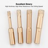4PCS Brazed Hole Saw Kit Triangle Shank Tile Hole Opener