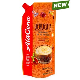 Crema de Rocoto Uchucuta Nuevo Paquete 400 g | Peruvian Red Hot Chili Sauce New Package 14 oz (2 Pack)