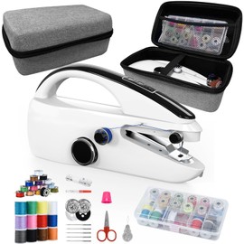 Handheld Sewing Machine & Complete Sewing Kit for Beginners, Mini Portable Hand Sewing Machine with 20 Thread Colors Emergency Sewing Kit, Suitable for Clothes, DIY Home Portable Sewing Machines