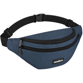 MOCOCITO Bumbags Waist Fanny Pack for Men Women Waterproof Waist Bumbag Travel Money Belt Fashion Bum Bag with3 Zip Pockets and Adjustable Belt for Sport Running Hiking Jogging,Dog Walking