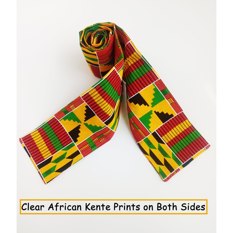 African Kente Pattern Hats Scarf Kufi Hat Ankara Print Cap