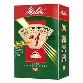 Melitta 620122 40 Count #1 Natural Brown Cone Coffee Filters