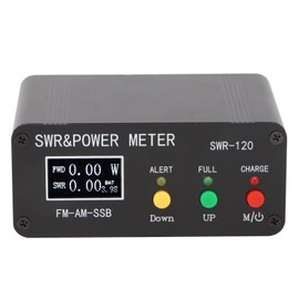 SWR 120 Standing Wave Meter Short Wave 1.8MHz‑50MHz 120W Digital Display FM AM CW SSB SWR Power Meter Black
