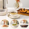 Ceramic Sugar and Creamer Set, White Sugar Bowl & Creamer